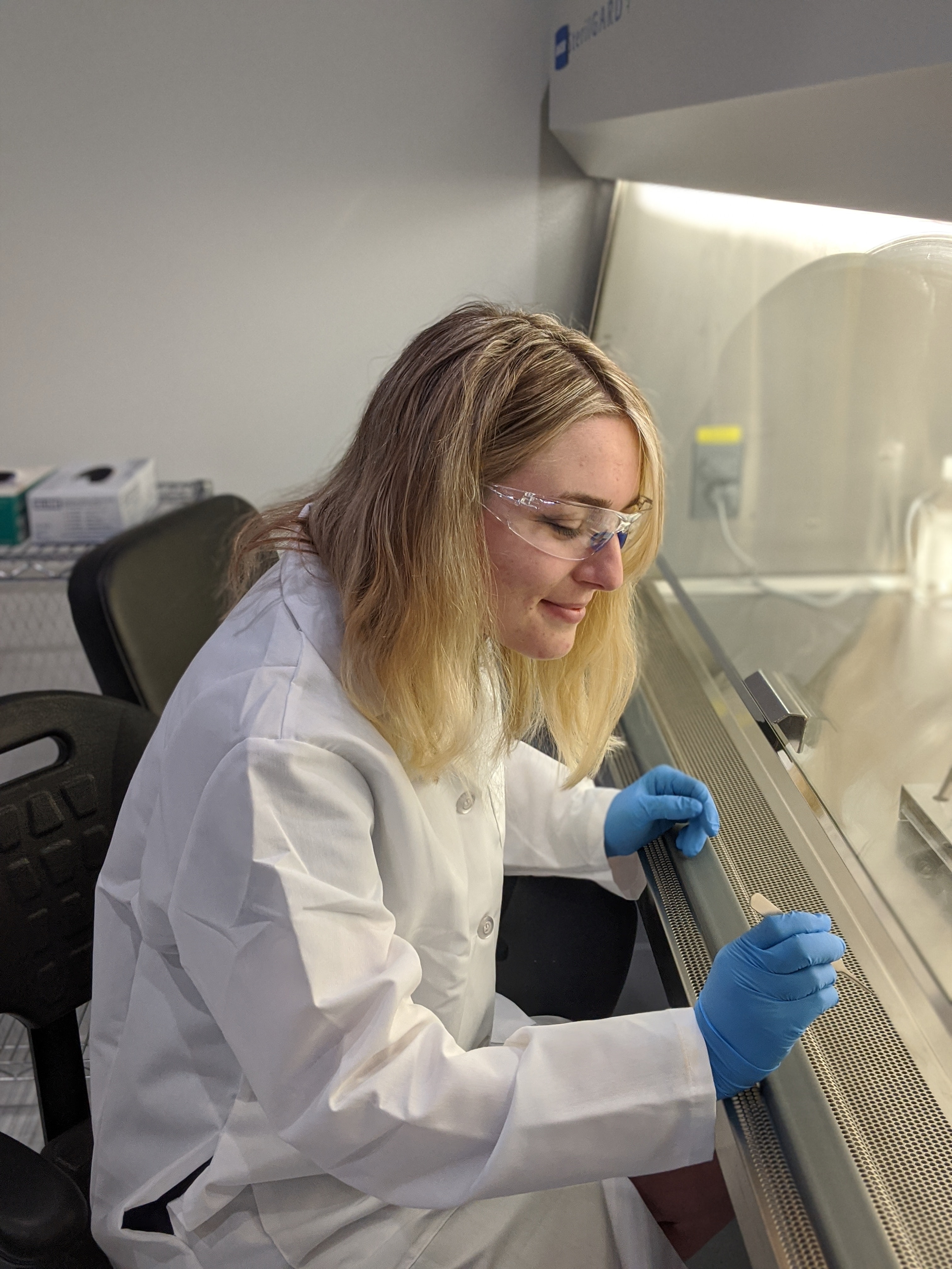 Young person in a lab